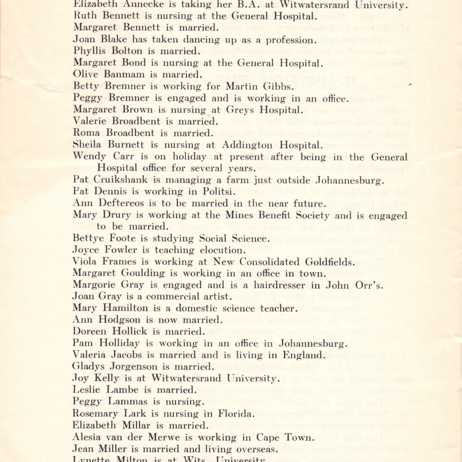 New of old girls 1946 magazine