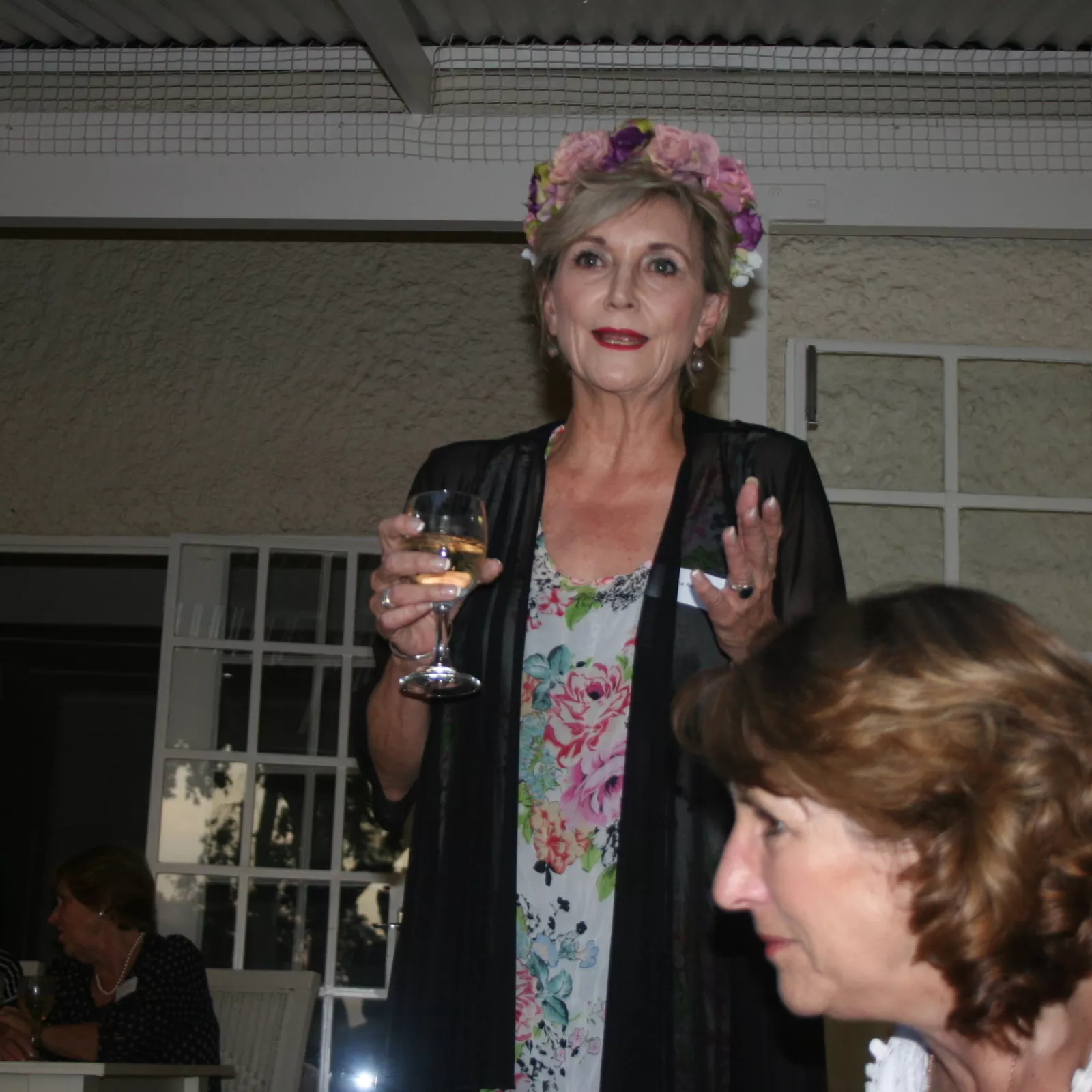Old girl fiona ramsay addressing fellow alumni at an old girls networking evening
