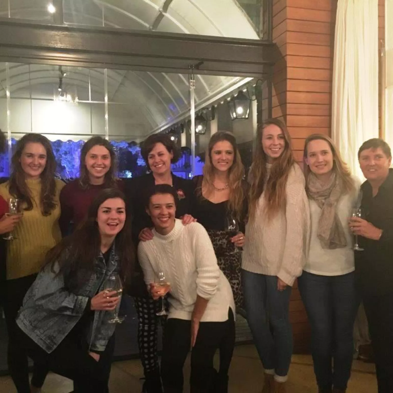 Students from stellenbosch university meeting up with deanne king and ros howell