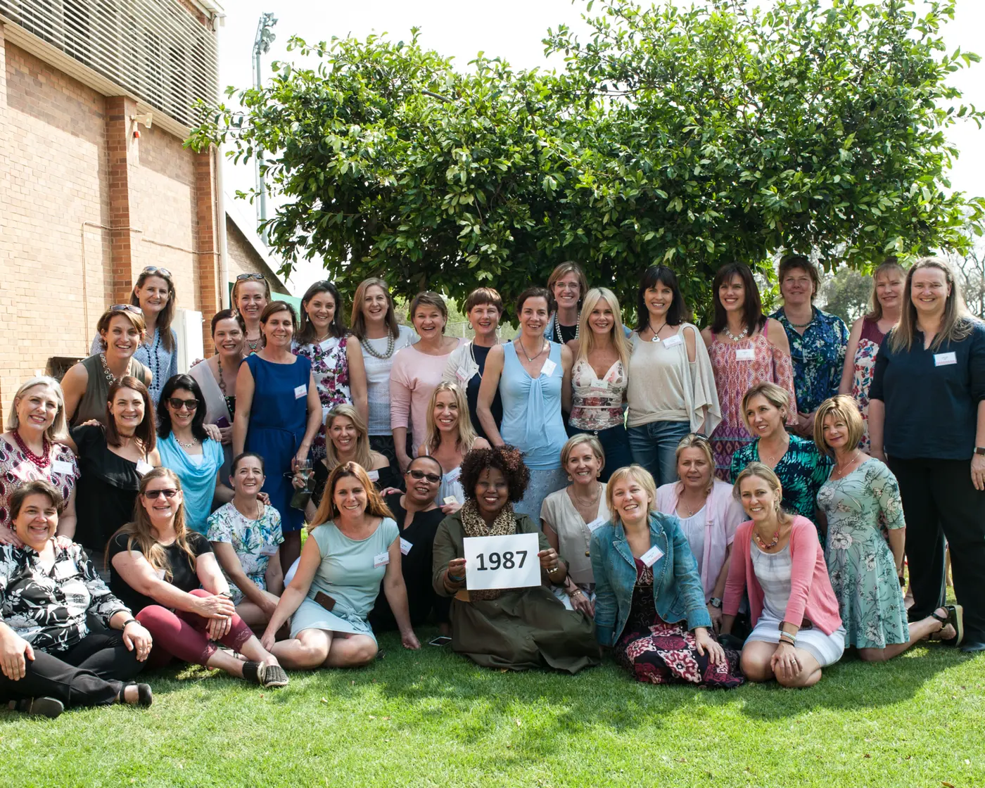 The class of 1987 celebrating 30 years since matriculating at old girls day