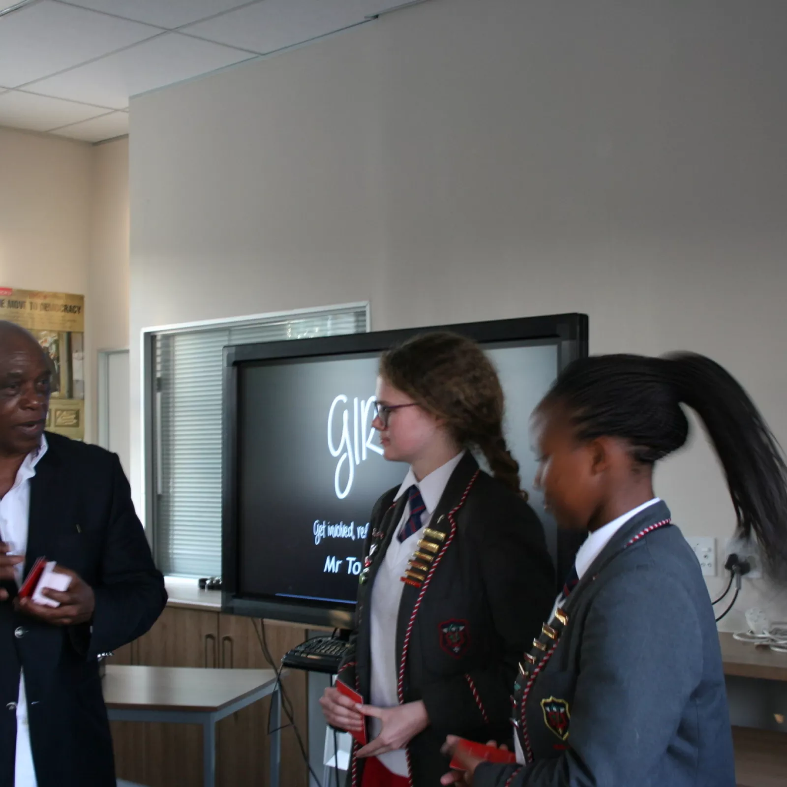 Tokyo sexwale addressing the girls committee
