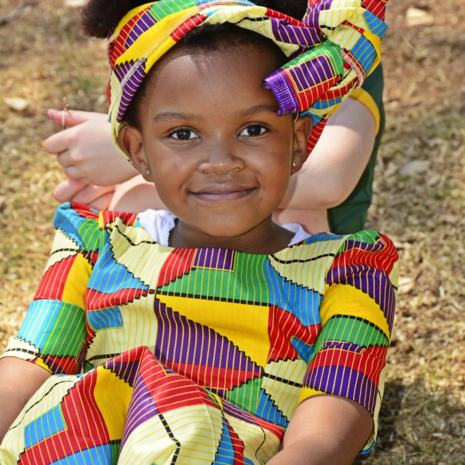 A junior school girl celebrating her culture on heritage day