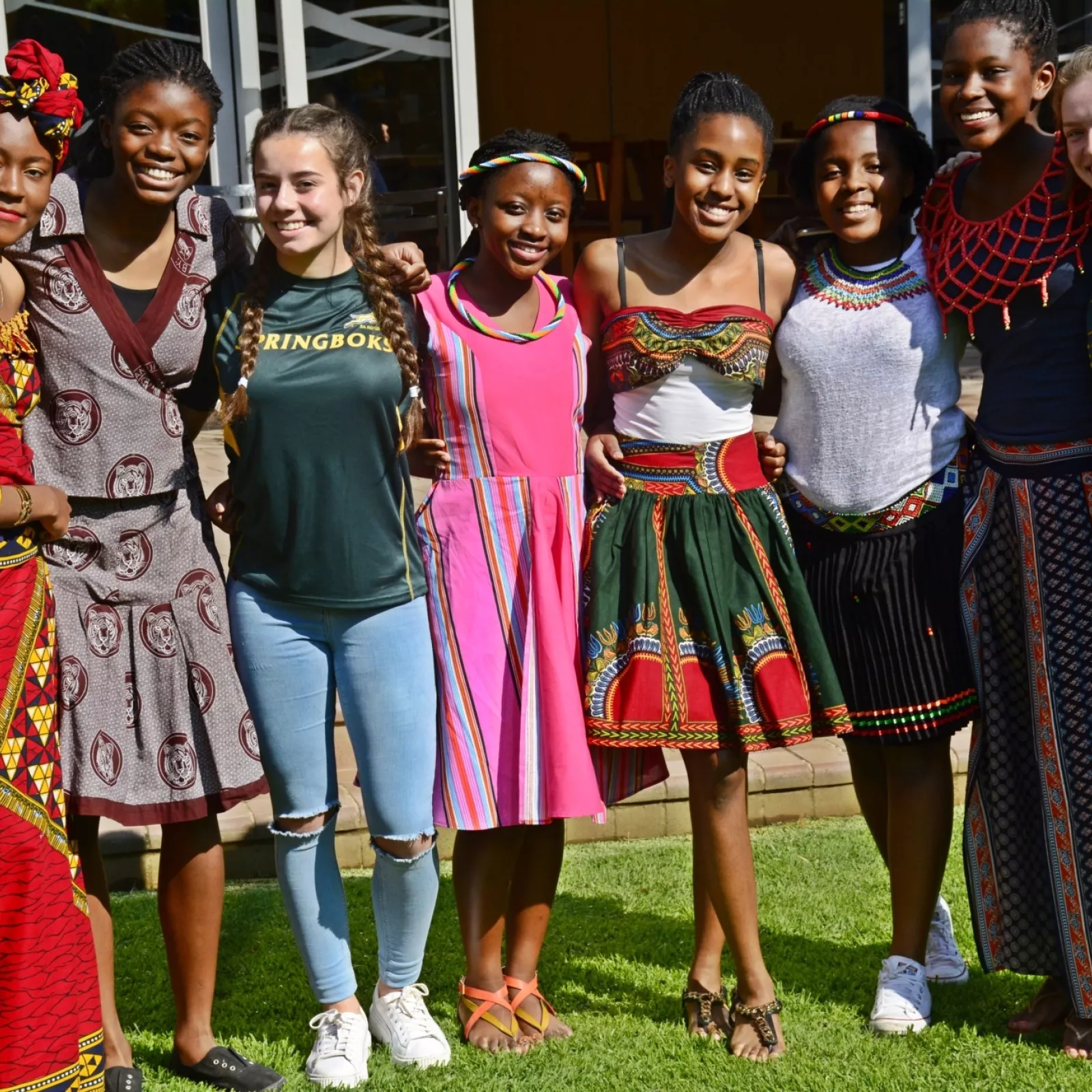 Senior school girls celebrating our diverse community