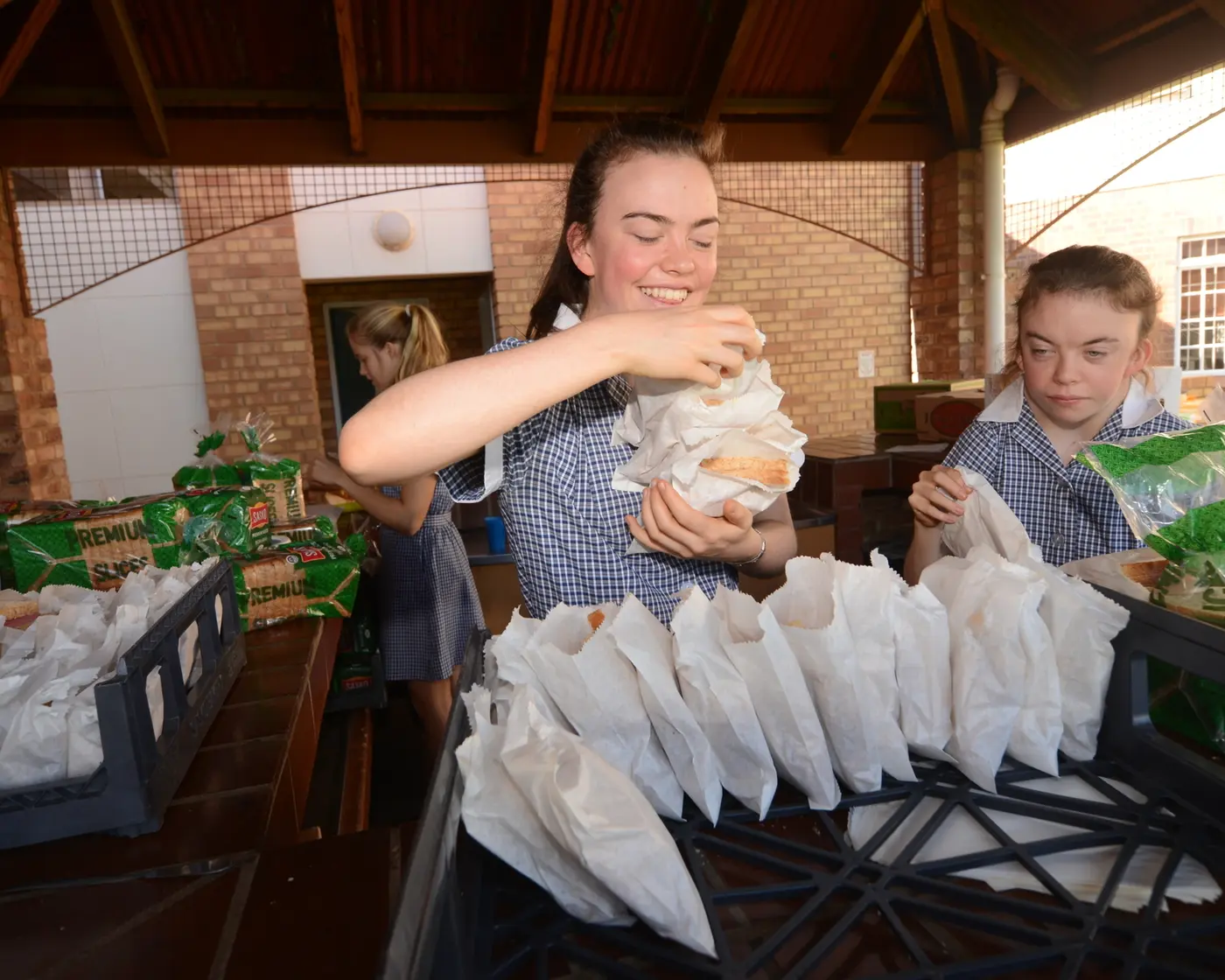St marys girls making luch for learners on the ikusasa lethu programme