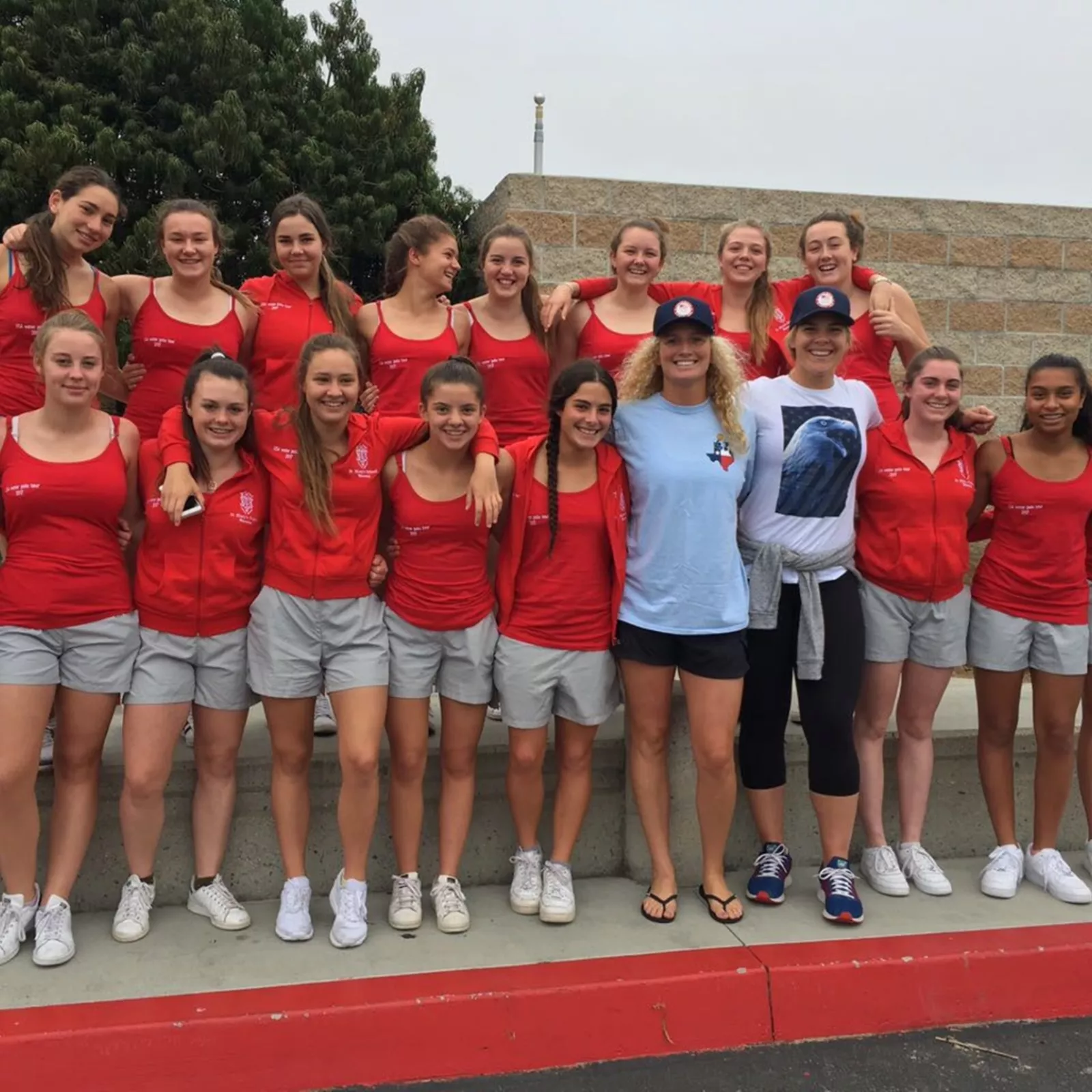Usa water polo tour the st marys girls with the american olympians