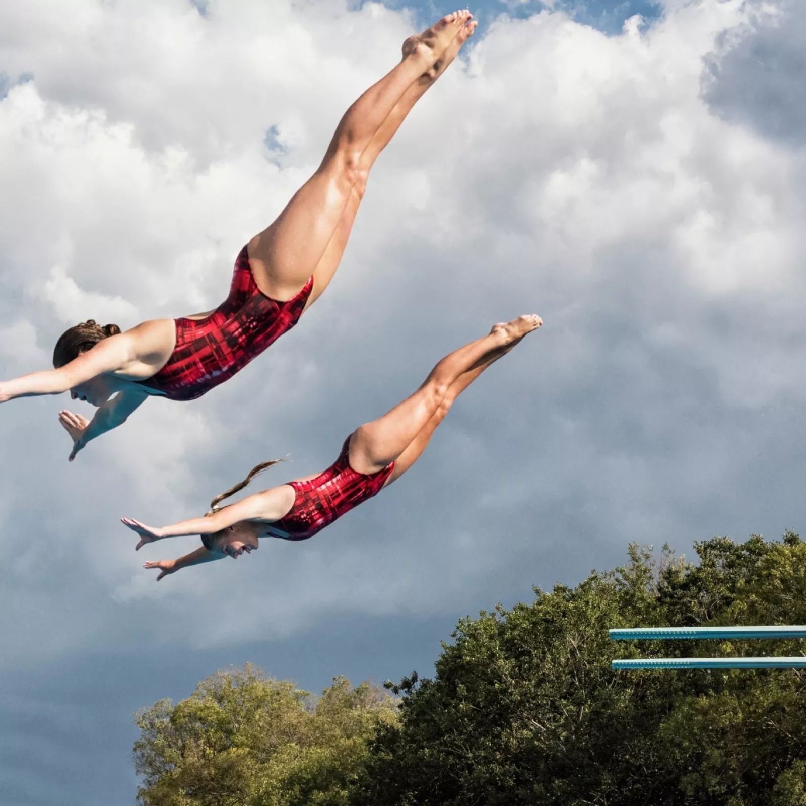 Diving on a sultry afternoon