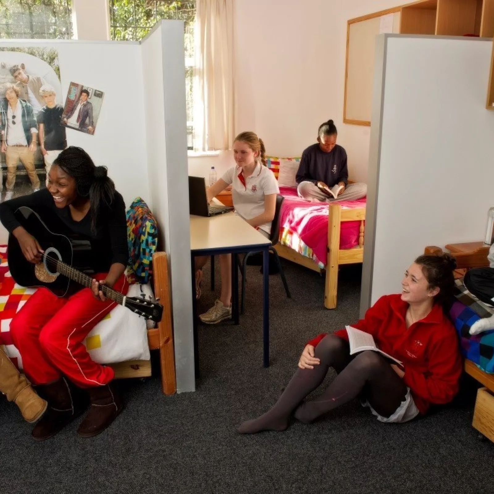 Inside one of the boarding houses