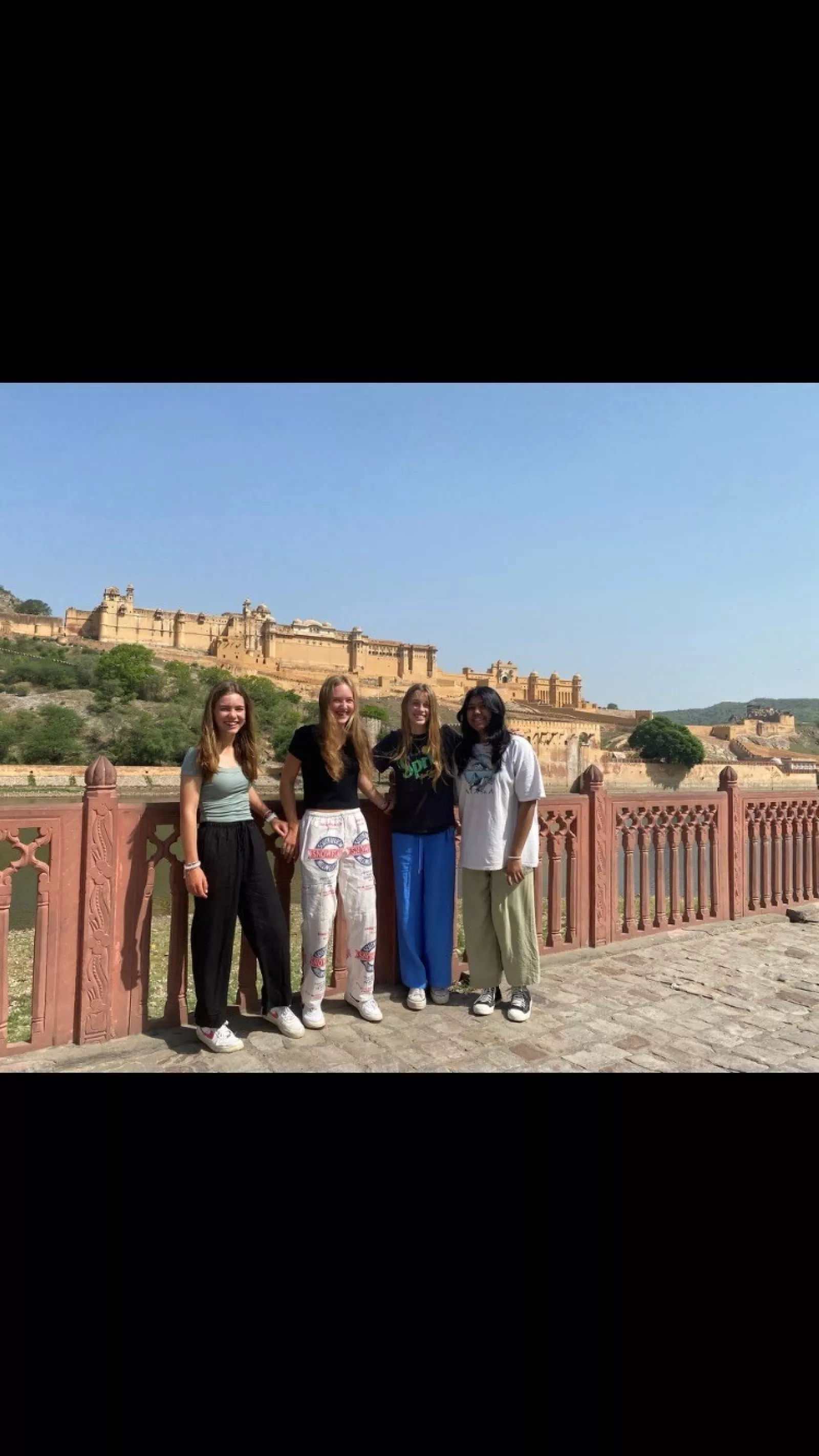 The girls at amber Fort in Jaipur