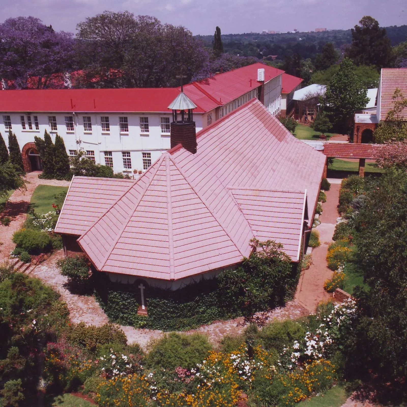 The paths around the chapel before they are upgraded