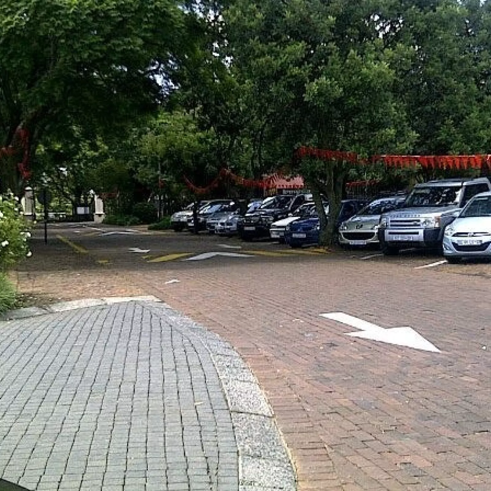 The entrance to the car park