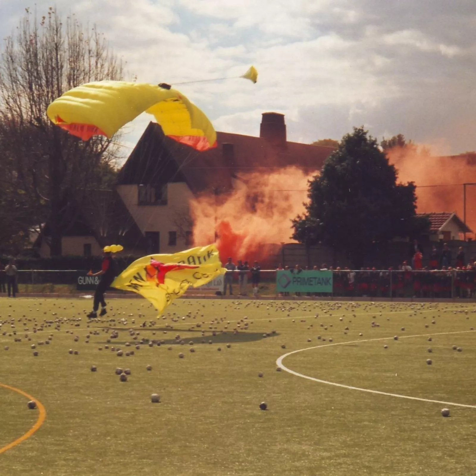 The astroturf is opened