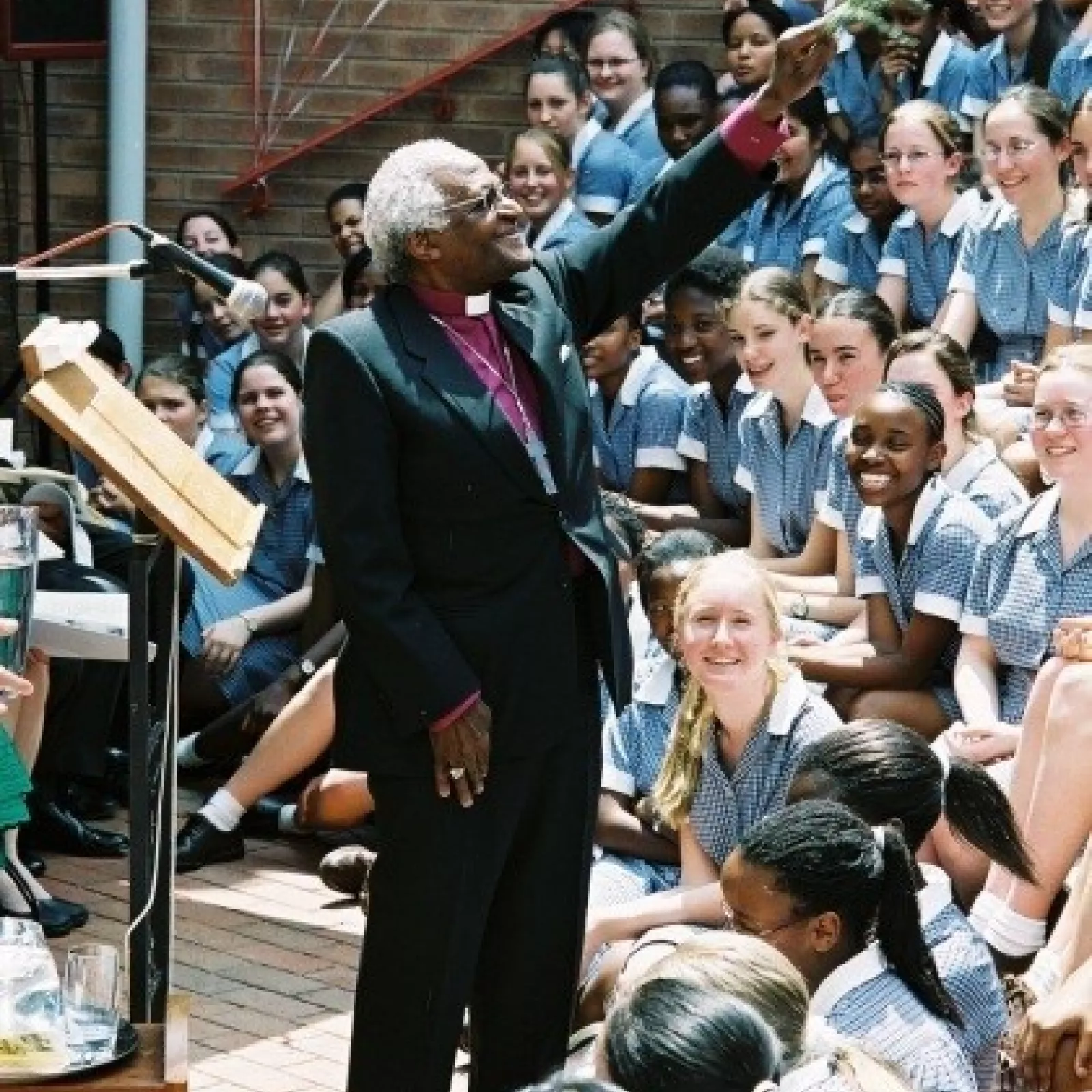 Archbishop emeritus desmond tutu at the official opening the block named after him