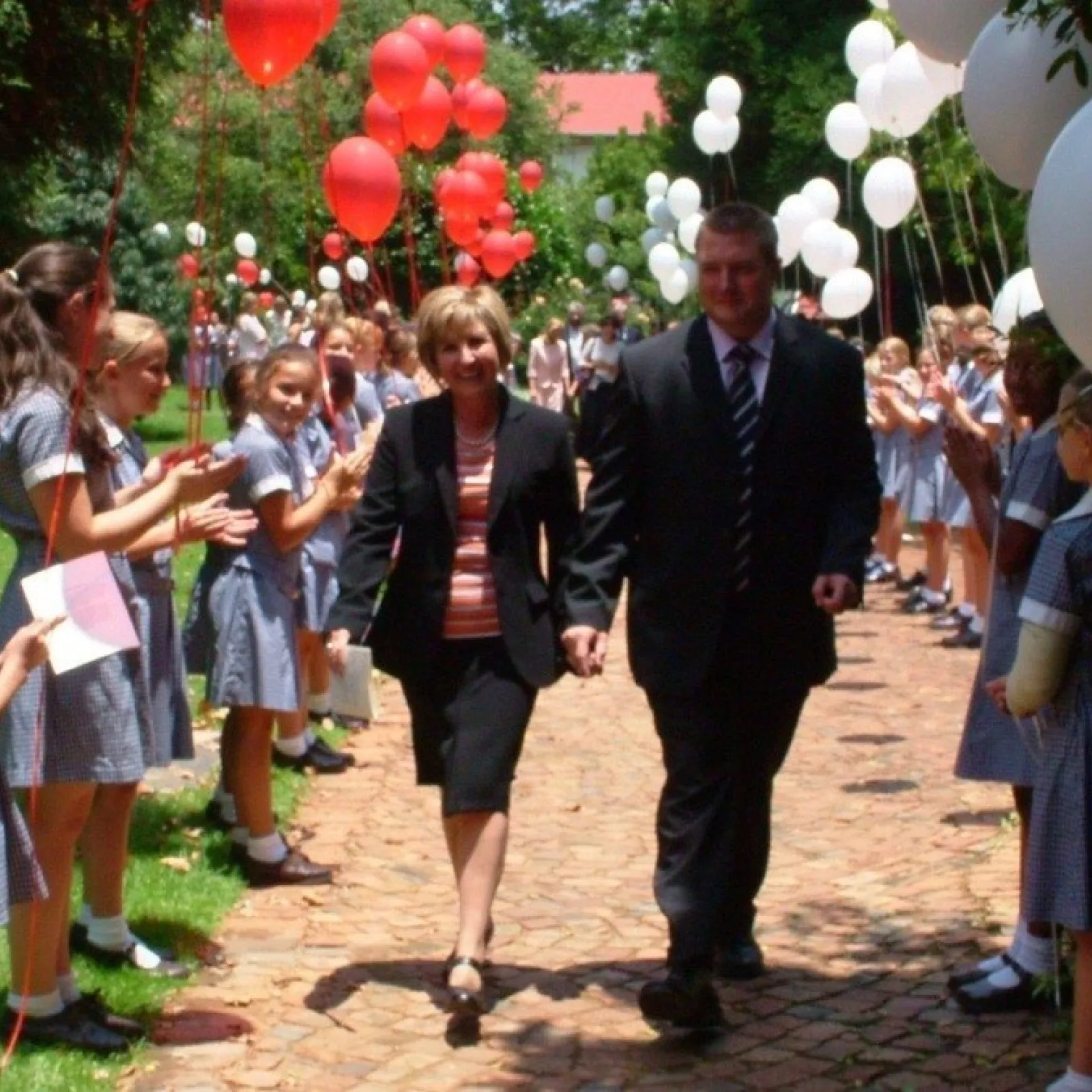 Mrs hugo at her installation