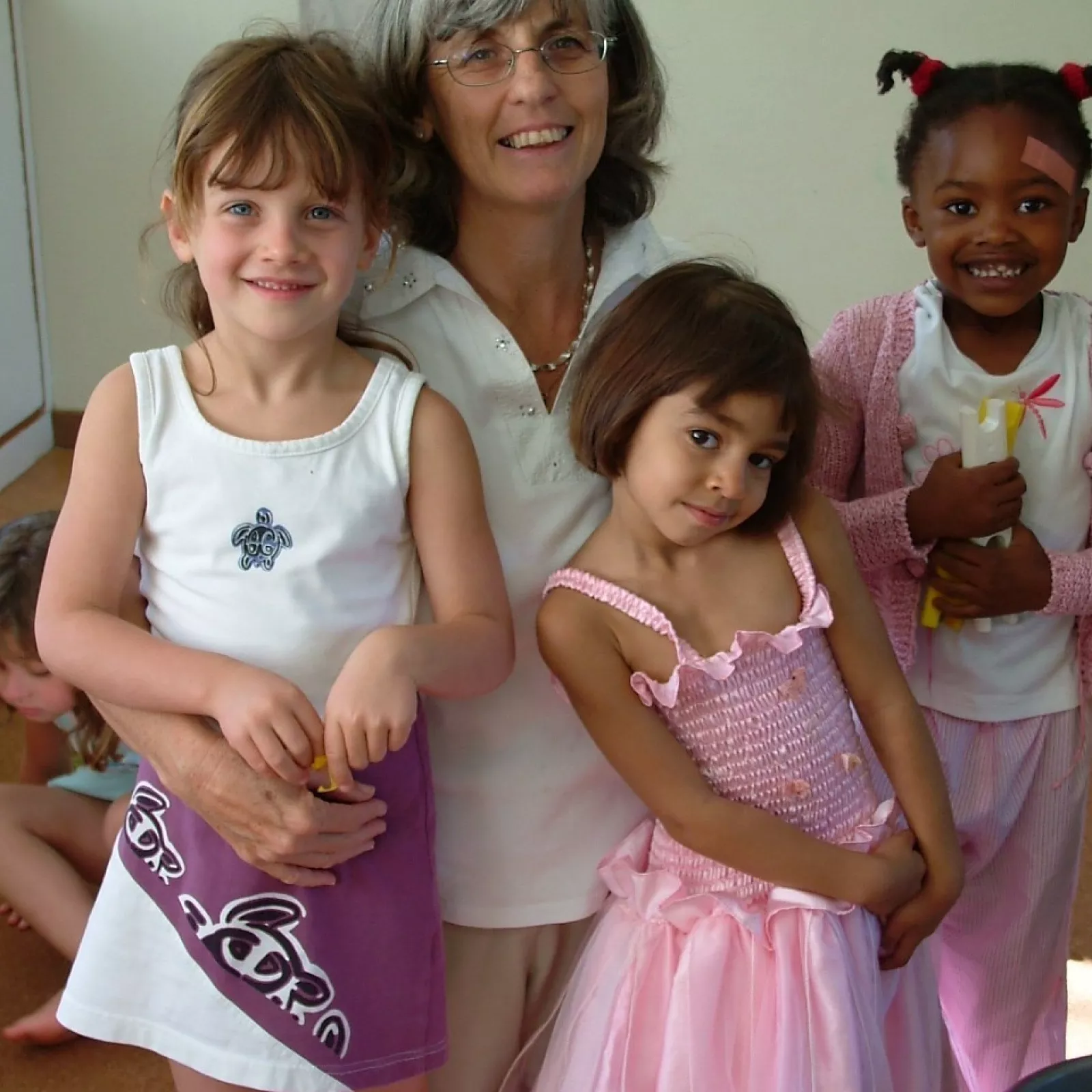 Mrs browne with little saints pupils