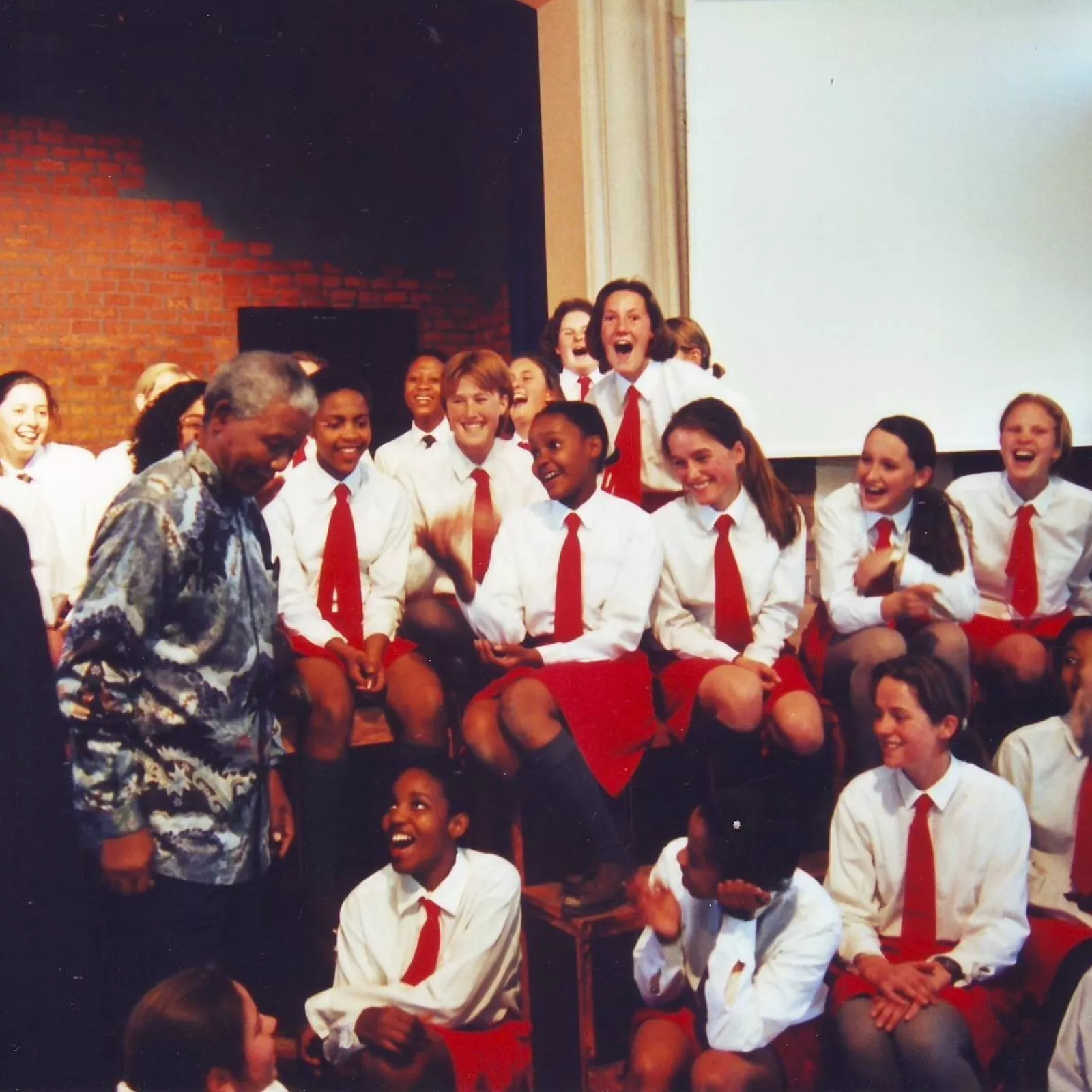 Madiba enthrals the performers with his humour