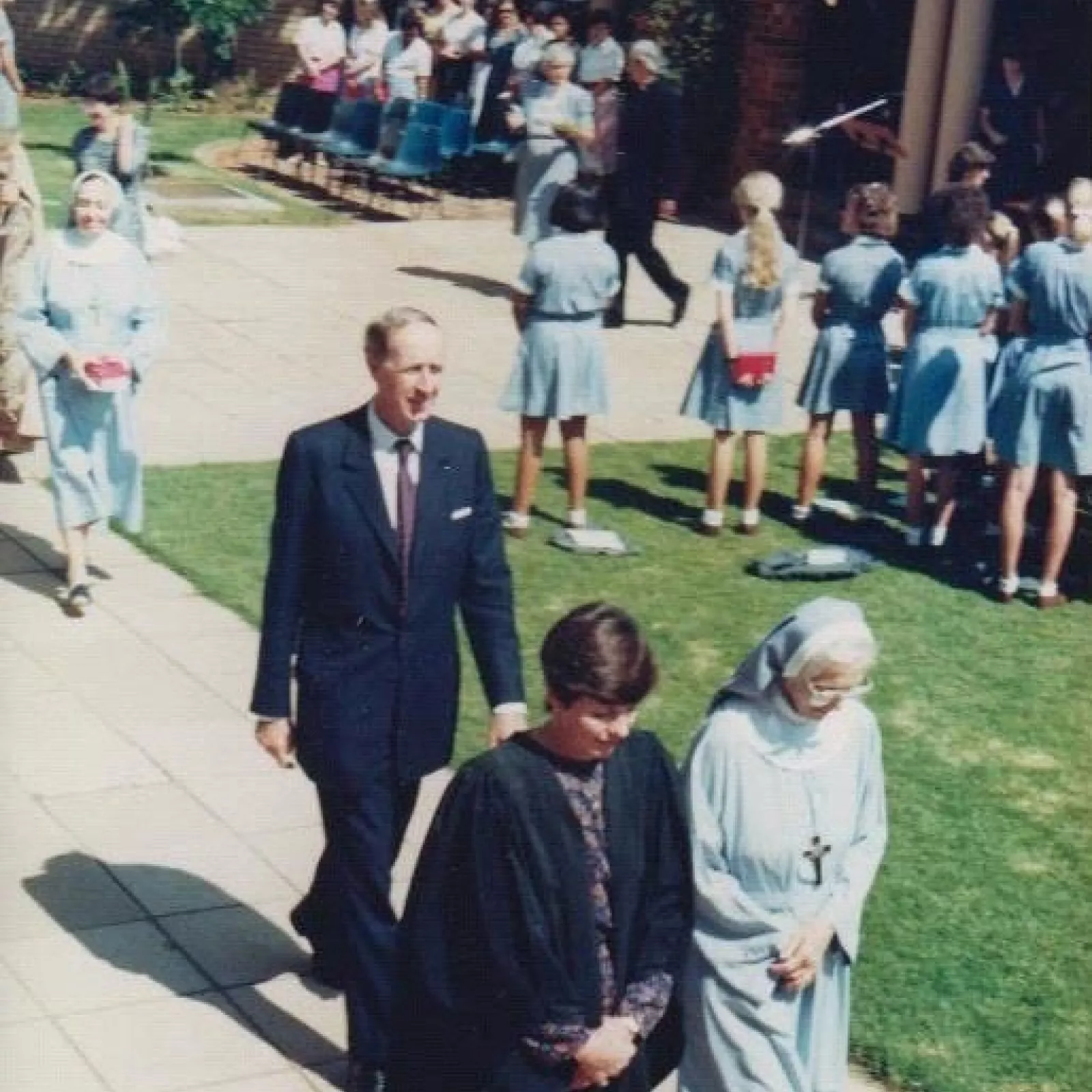 Mrs brown and a sister at the official opening