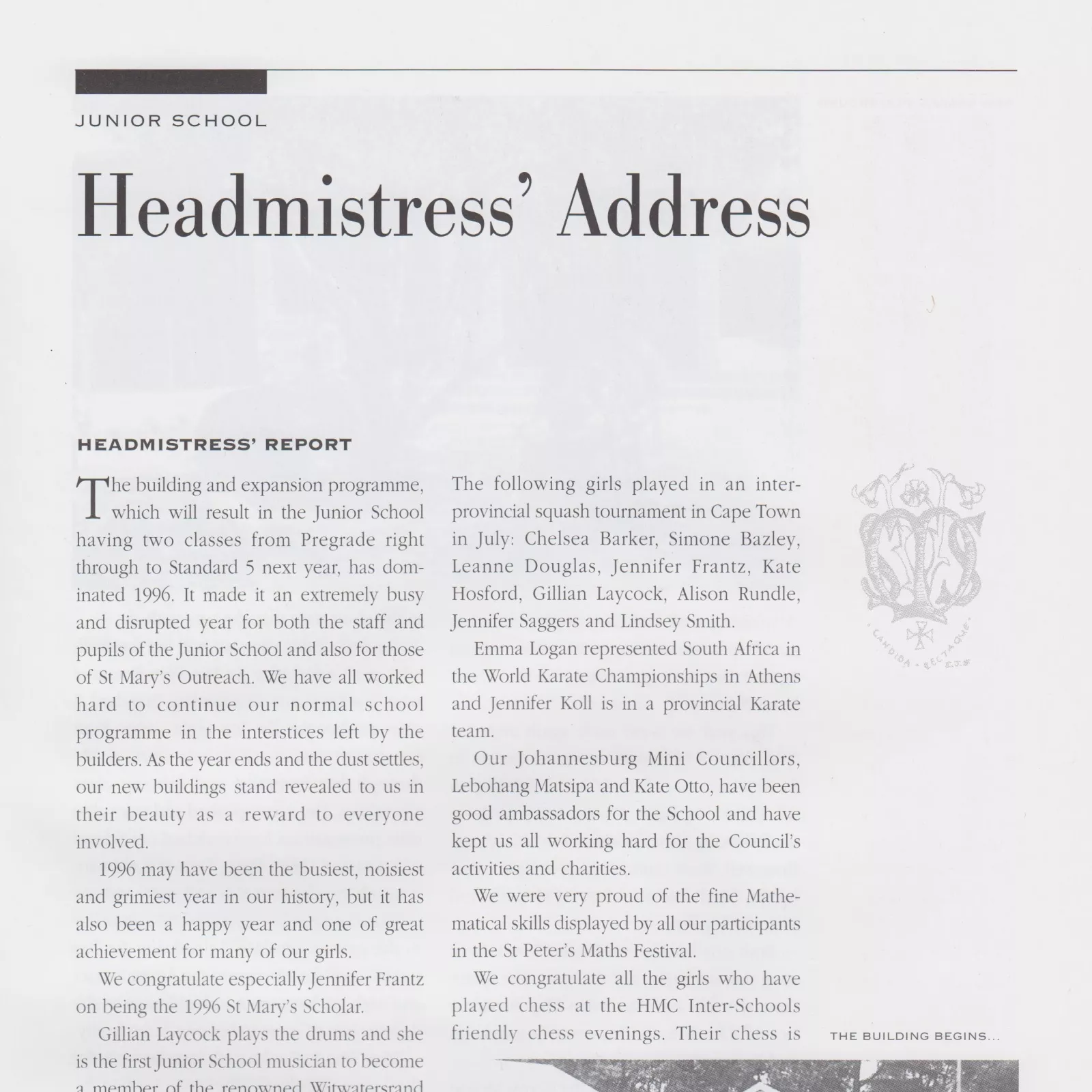 Building for the new pre grades begins