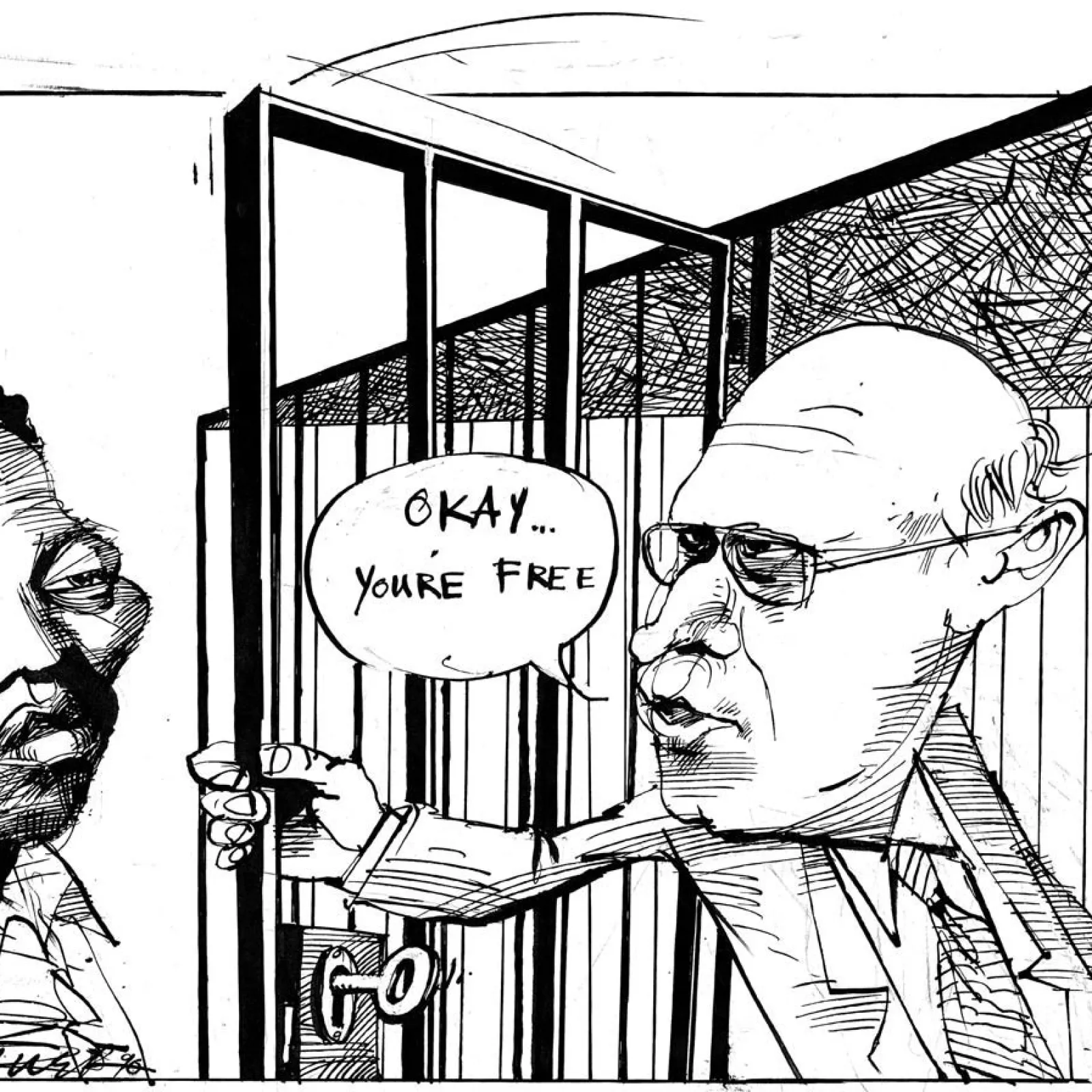 Mandela released in 1990 Y artwork by derek bauer