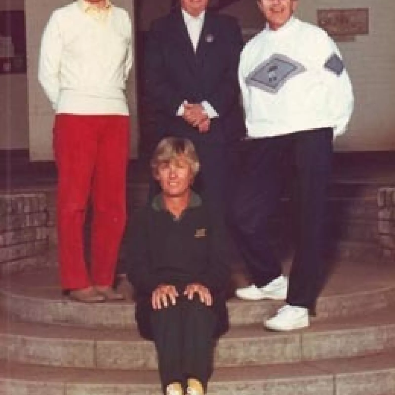 Margaret mackenzie dodo pitt wendy nathan and wendy cooke front Y stalwarts of the school