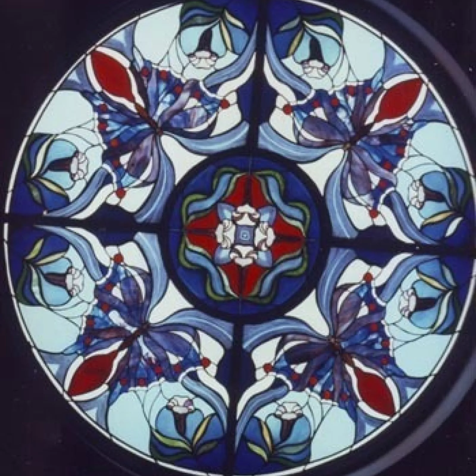 The beautiful rose window for the chapel Y the gift from the old girls