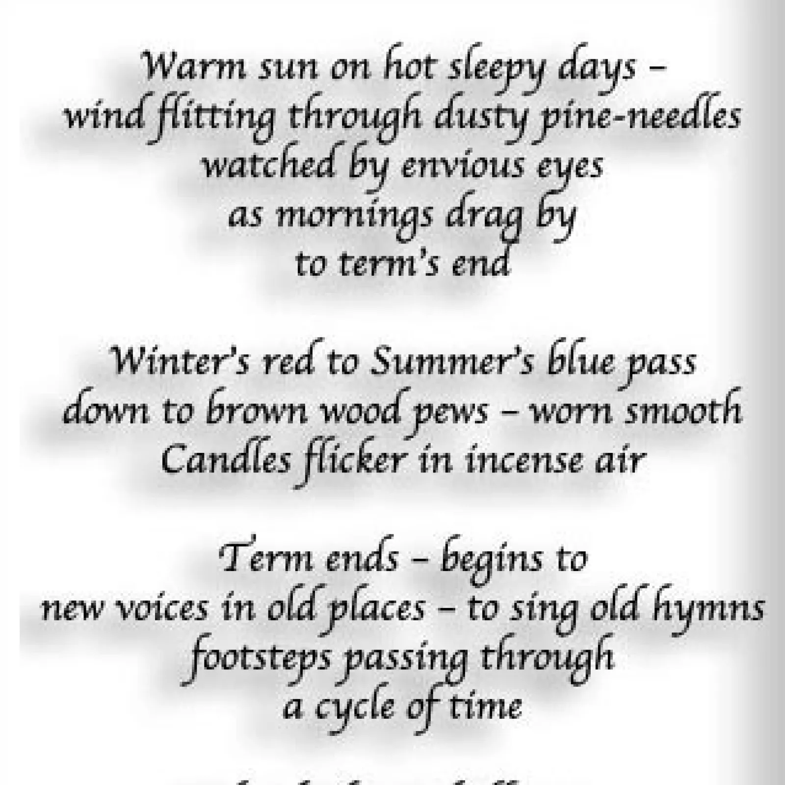 A poem by elizabeth bischoff