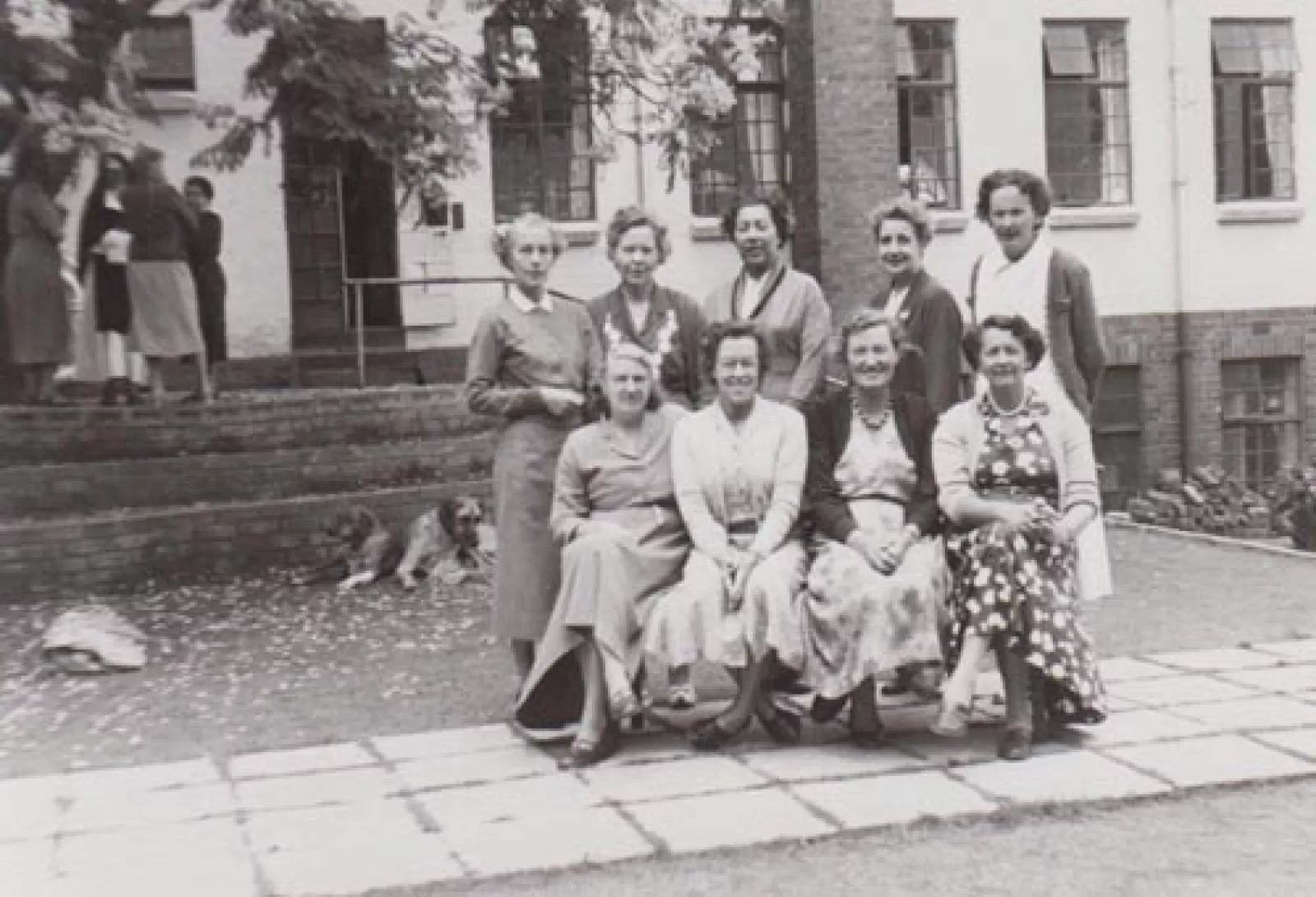 Staff pose for a photograph on the queen Ys path