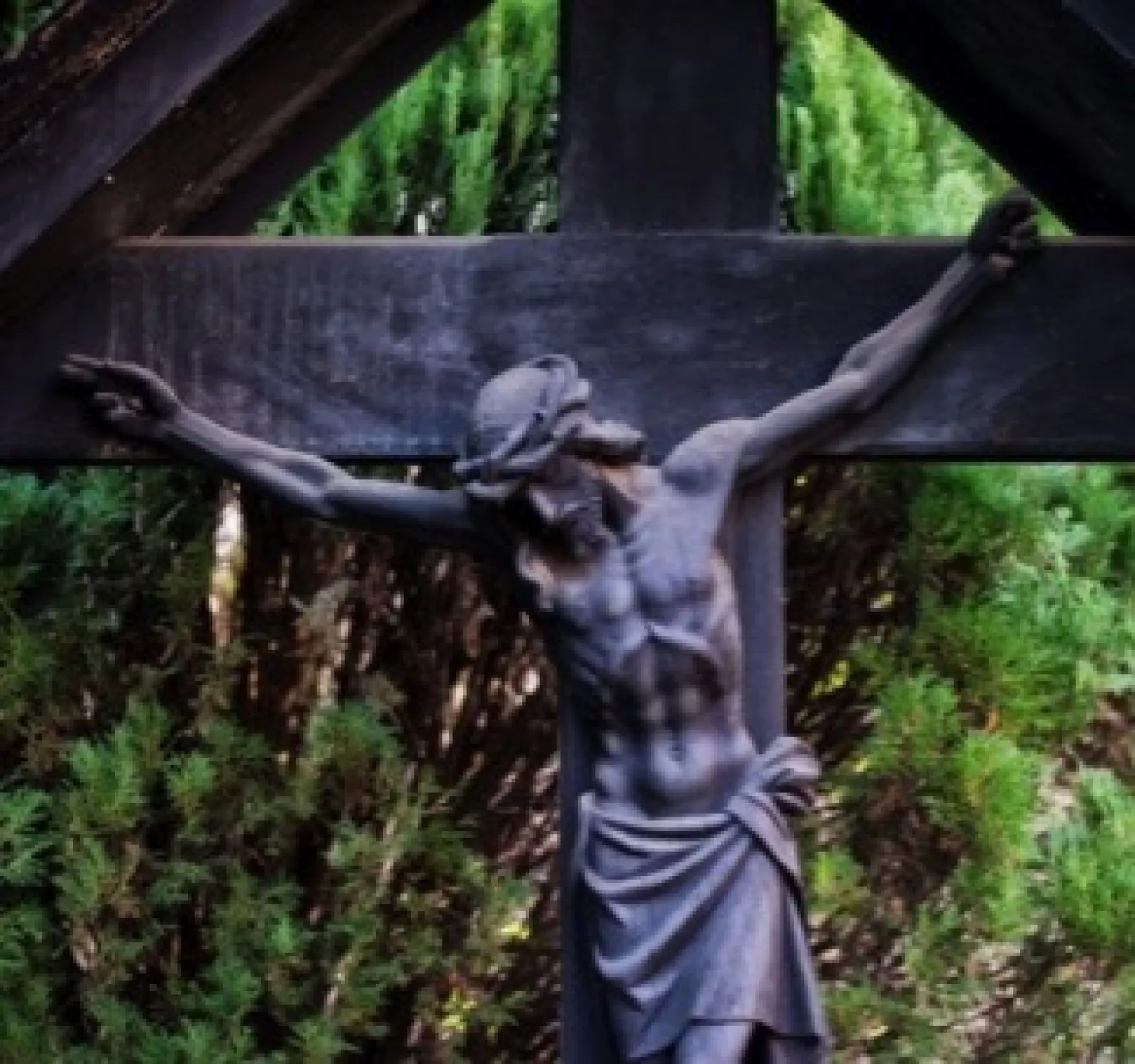 Cross in garden 1952