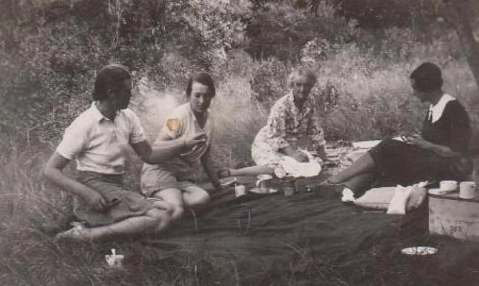 Miss darke and teachers an a picnic