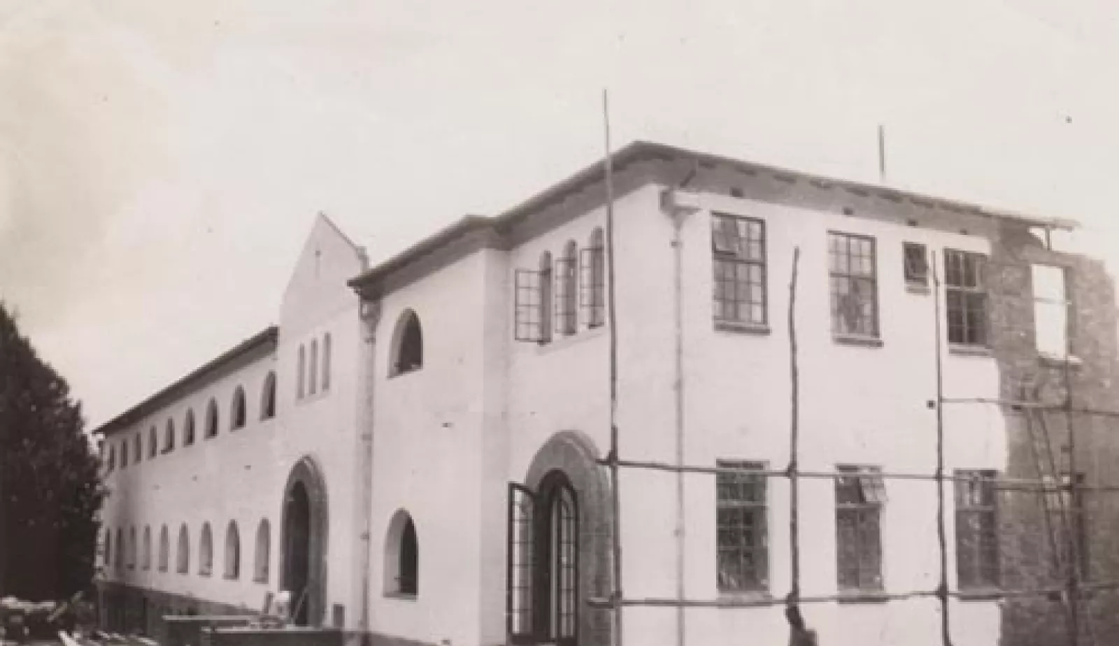 The south and east wings near completion