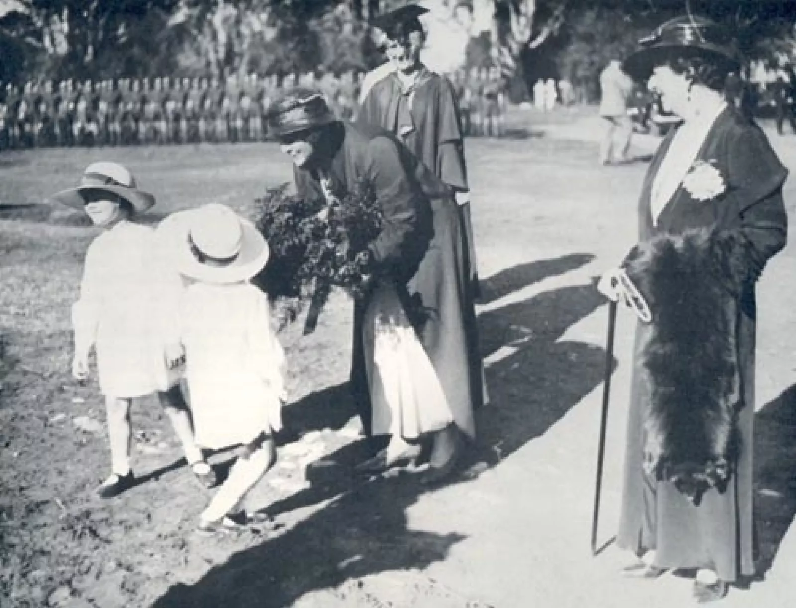 Her excellency the countess of clarendon lays the foundation stone