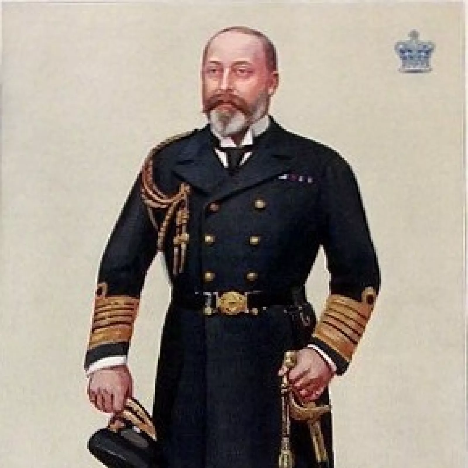 Edward vii depicted in naval uniform 1902