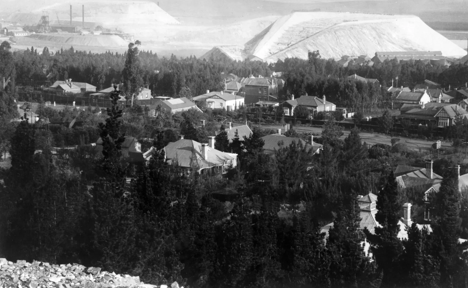 View of johannesburg with mine dump