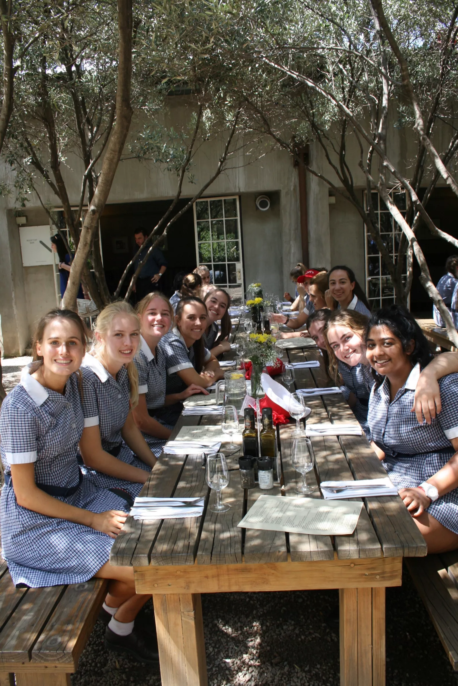 The girls enjoying lunch at The Canteen in Maboneng