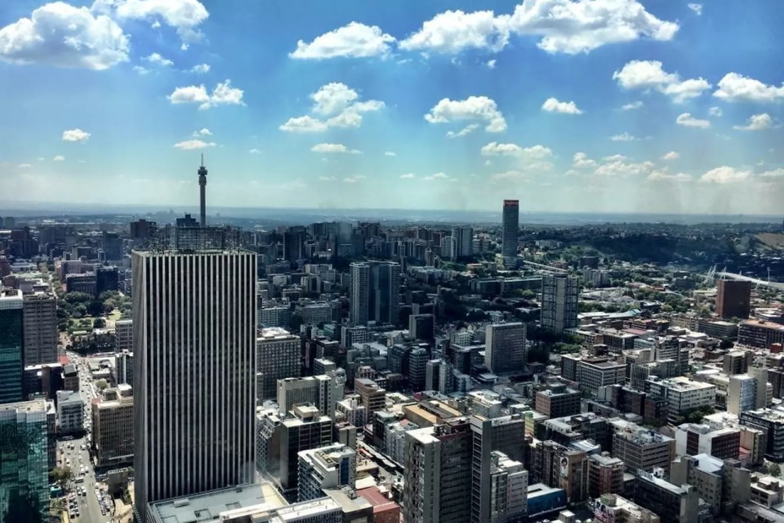 At the top of the Carlton Centre