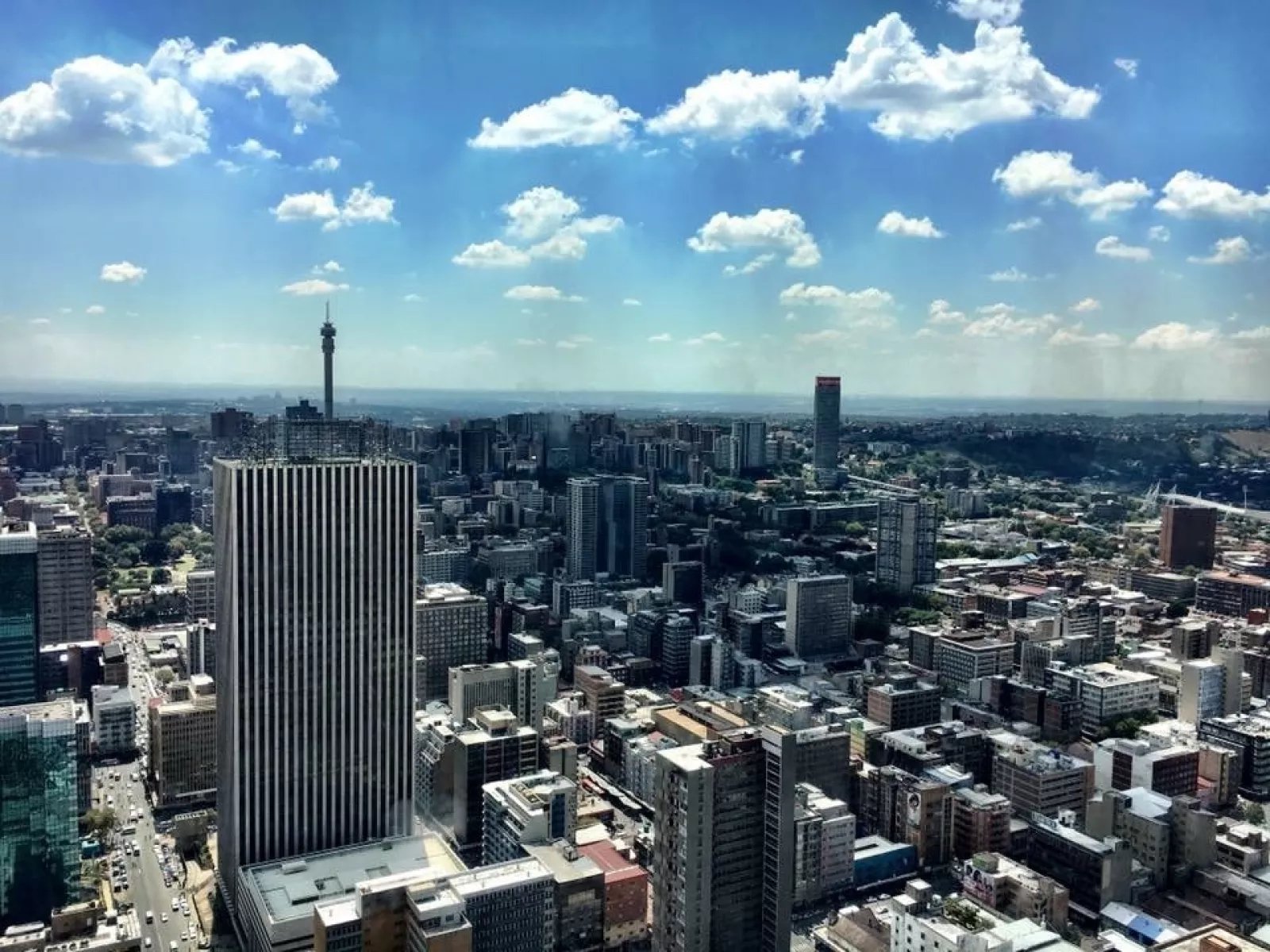 At the top of the Carlton Centre