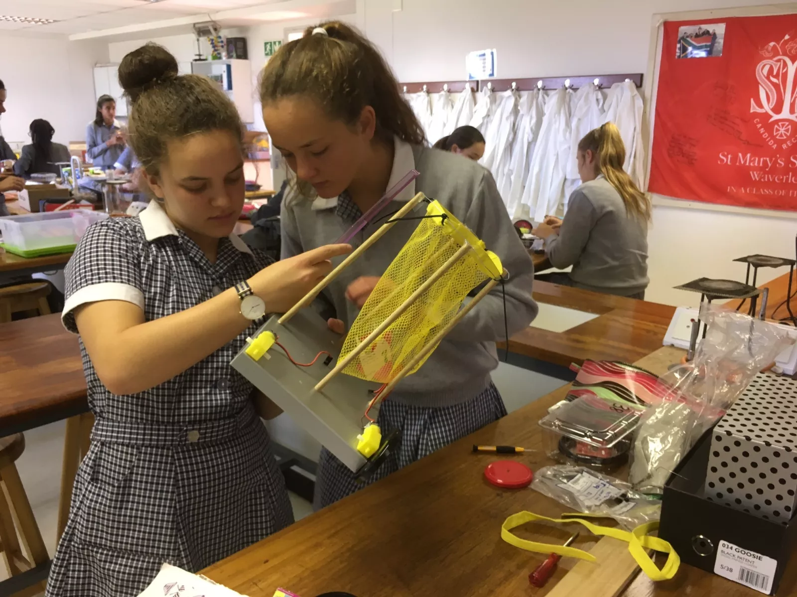 Measuring the circumference of the wheels