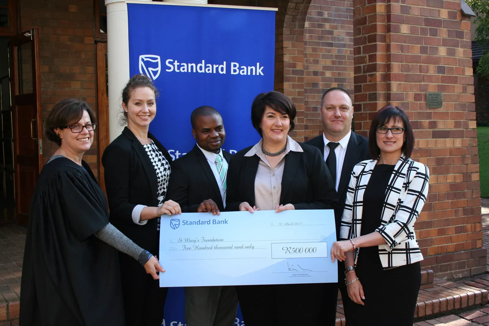Standard bank cheque handover