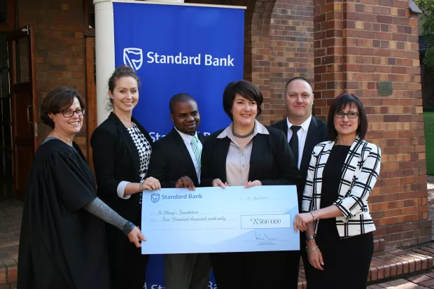 Standard bank cheque handover
