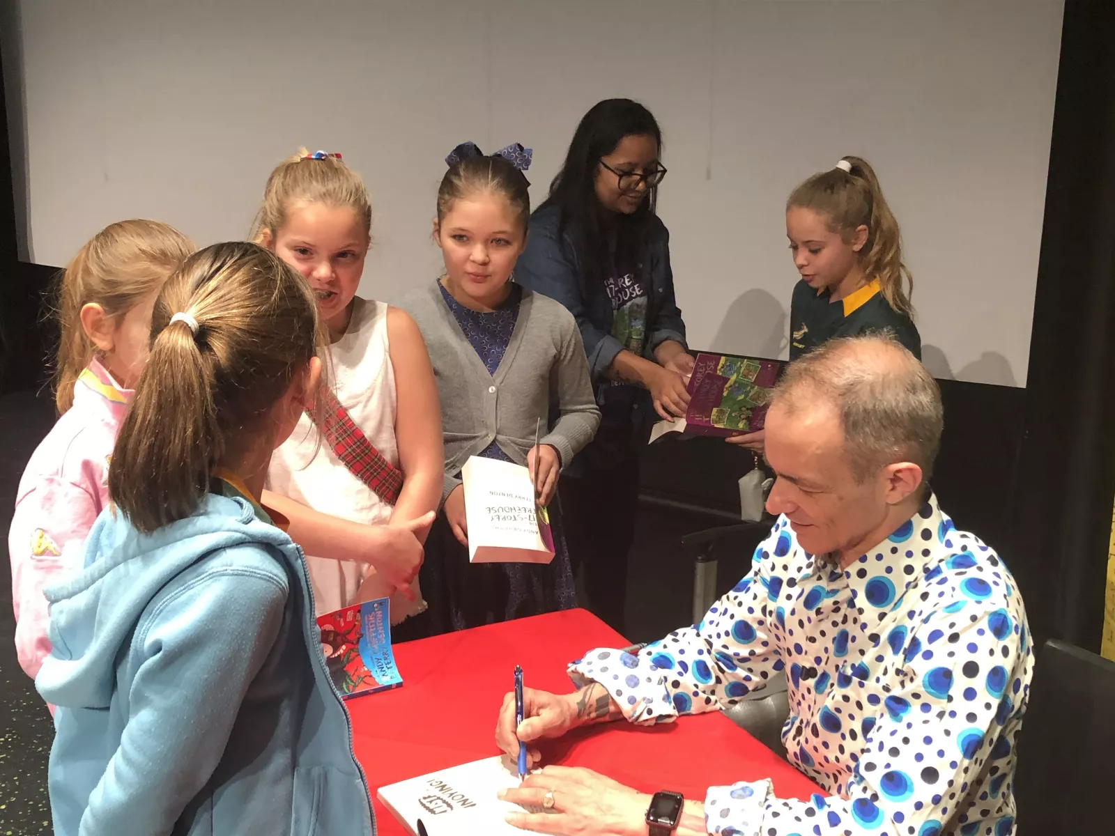 Andy Griffts with JJ kids