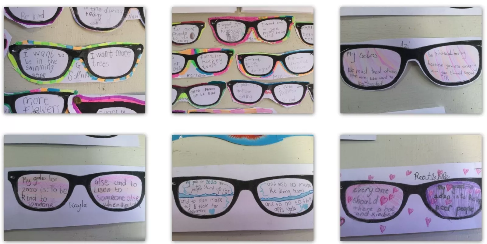 Grade 0 2020 visions collage