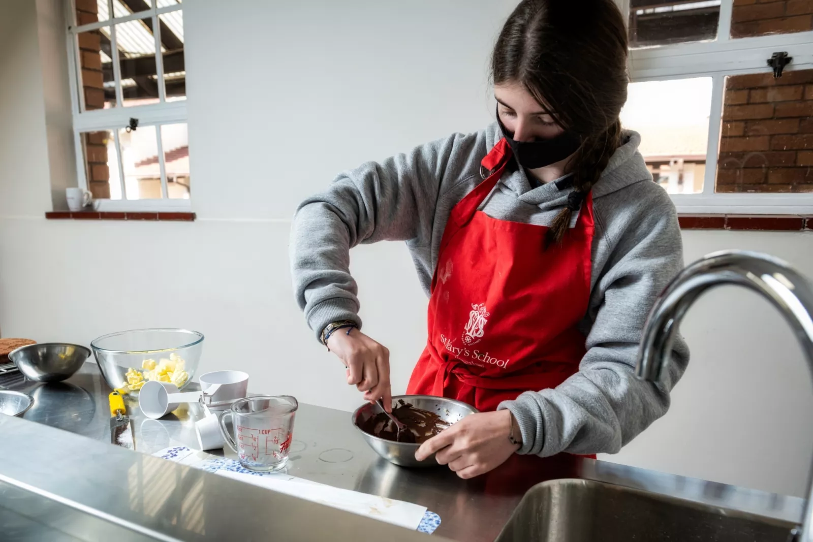 Post lockdown Senior School girls in a Consumer Studies class