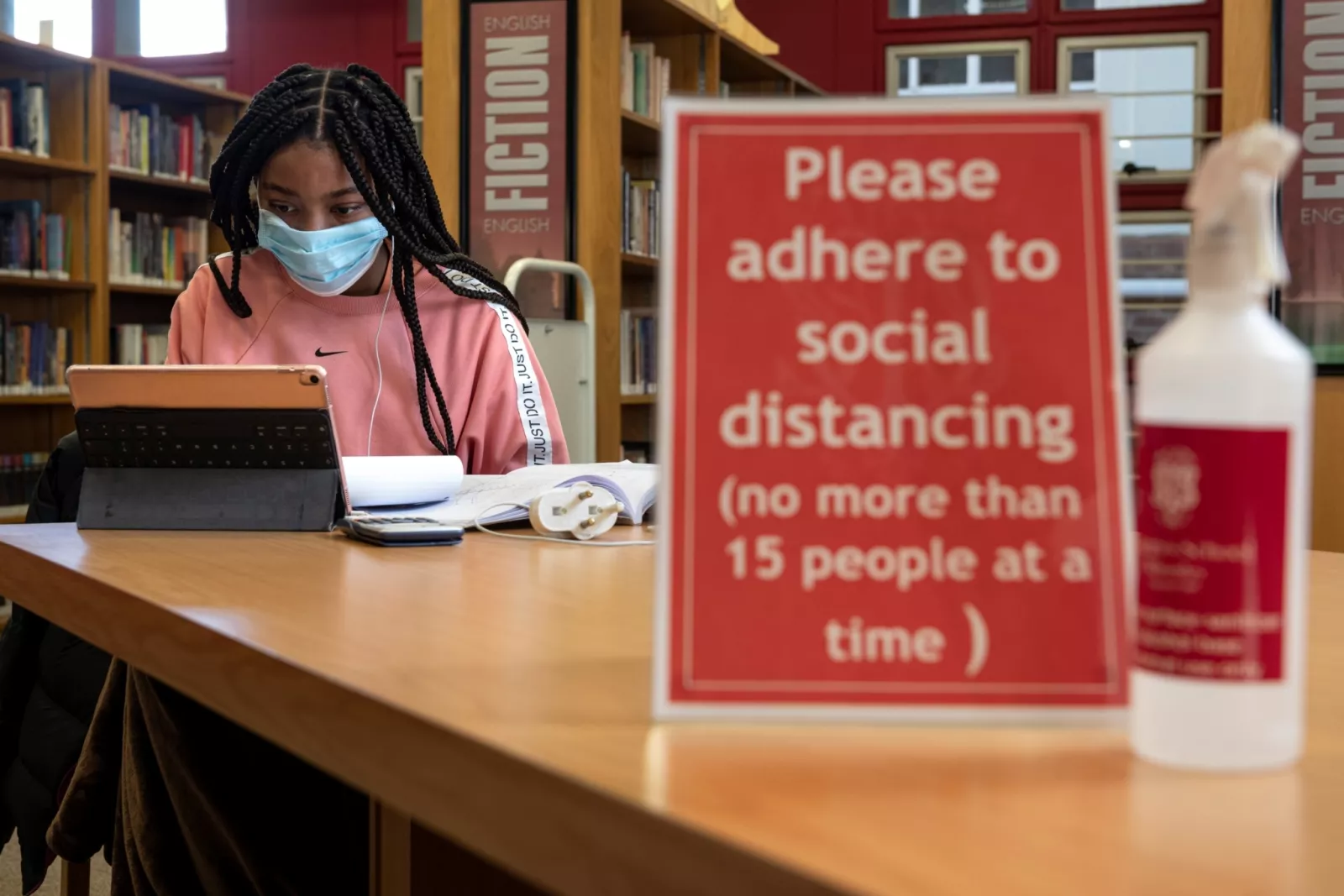 Signage and hand santiser are now seen throughout the school