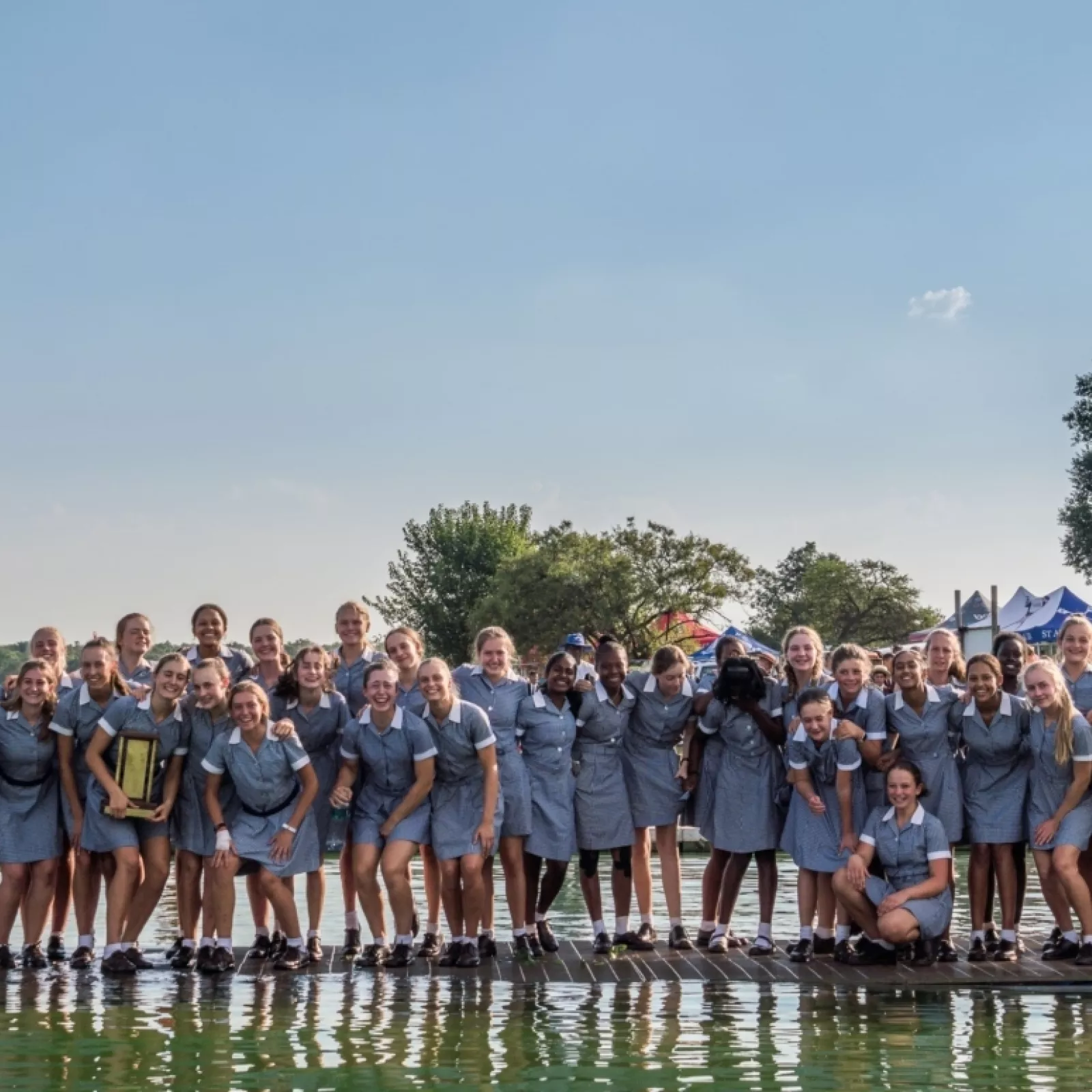 Winners of the girls section of 2019 south african schools rowing championships st marys school waverely